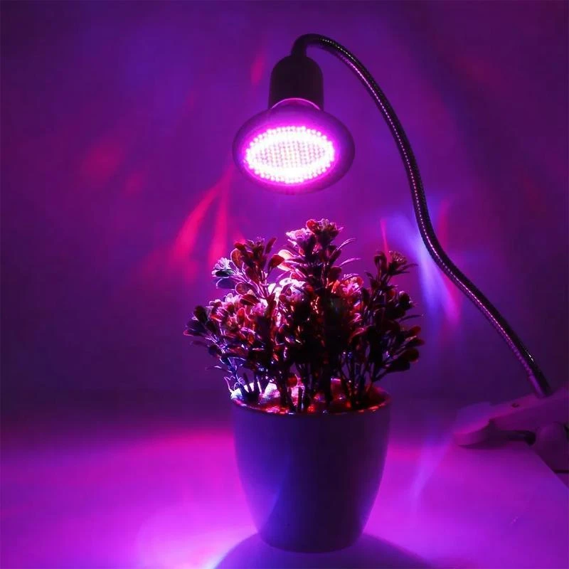 Lampa Augalų augimo lempa 200 LED auginimo panelės spaustukas 20 W E27 sriegis kilnojamas -E563