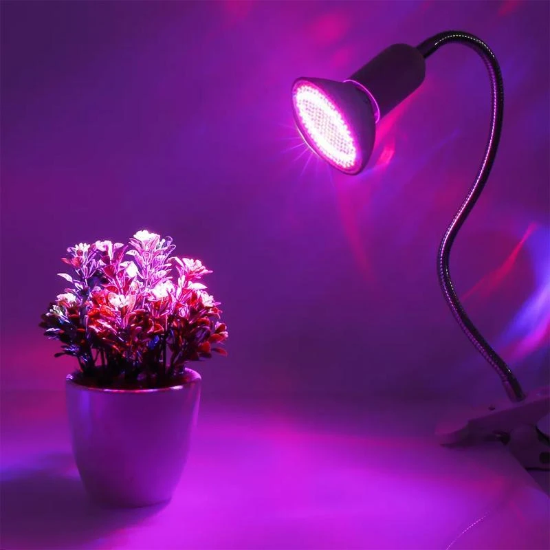 Lampa Augalų augimo lempa 200 LED auginimo panelės spaustukas 20 W E27 sriegis kilnojamas -E563