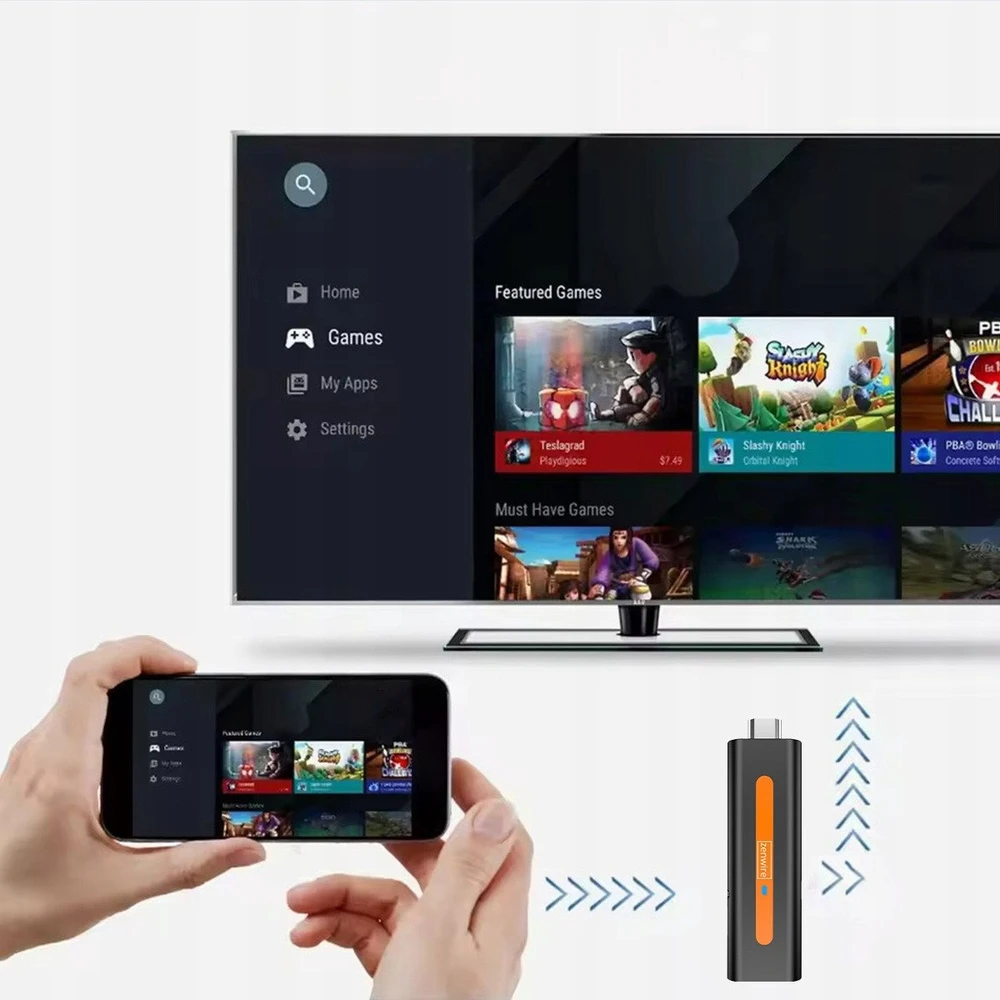 Vaizdo grotuvas Multimedijos grotuvas Retoo Grotuvas Multimedialny Przystawka Android 14 Smart TV Stick Box WiFi 2/16 ZENWIRE TV98 H618