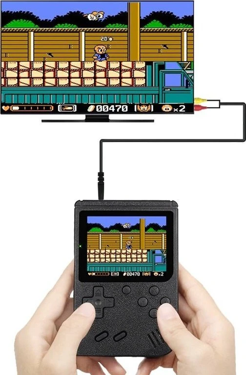 Retoo Mini retro žaidimų konsolė 400 žaidimų 3'' -e150