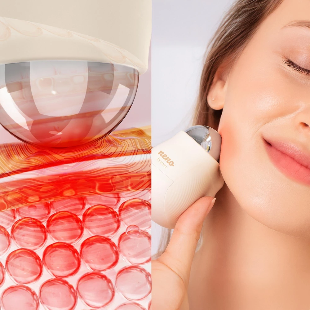 „Neno Beauty“ VEIDO MASAŽUOTUVAS SU EMS TECHNOLOGIJA IR TERMOTERAPIJOS FUNKCIJA