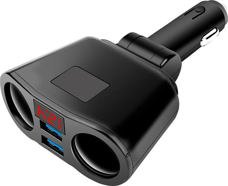 RTO cigarečių žiebtuvėlio lizdo skirstytuvas USB voltmetras kroviklis-e382