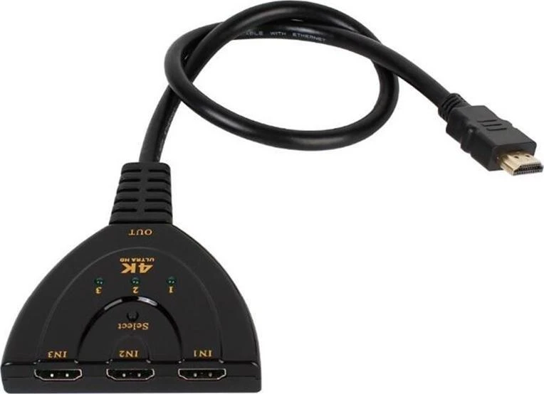 Retoo Switch HDMI jungiklis 3in1 „Full HD 4k“ skirstytuvas -E385