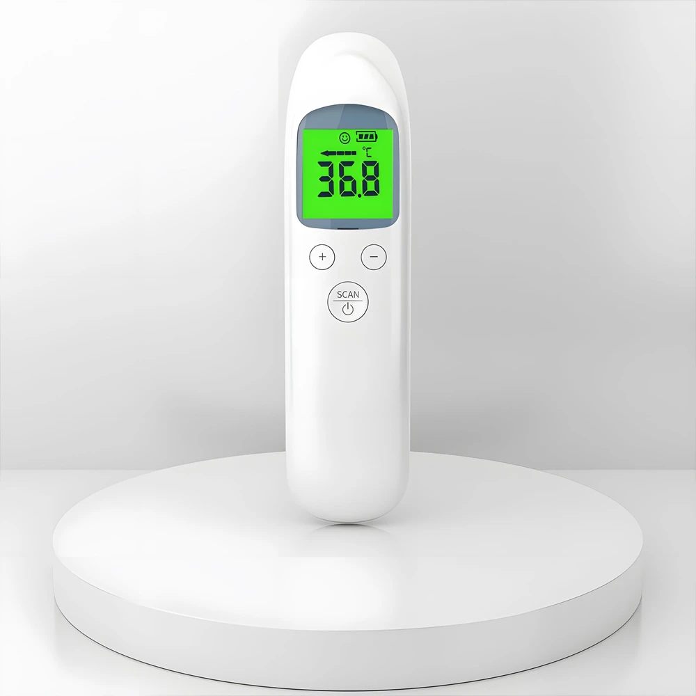 Bekontaktis LCD infraraudonųjų spindulių termometras, elektroninis, tikslus, 3 spalvų