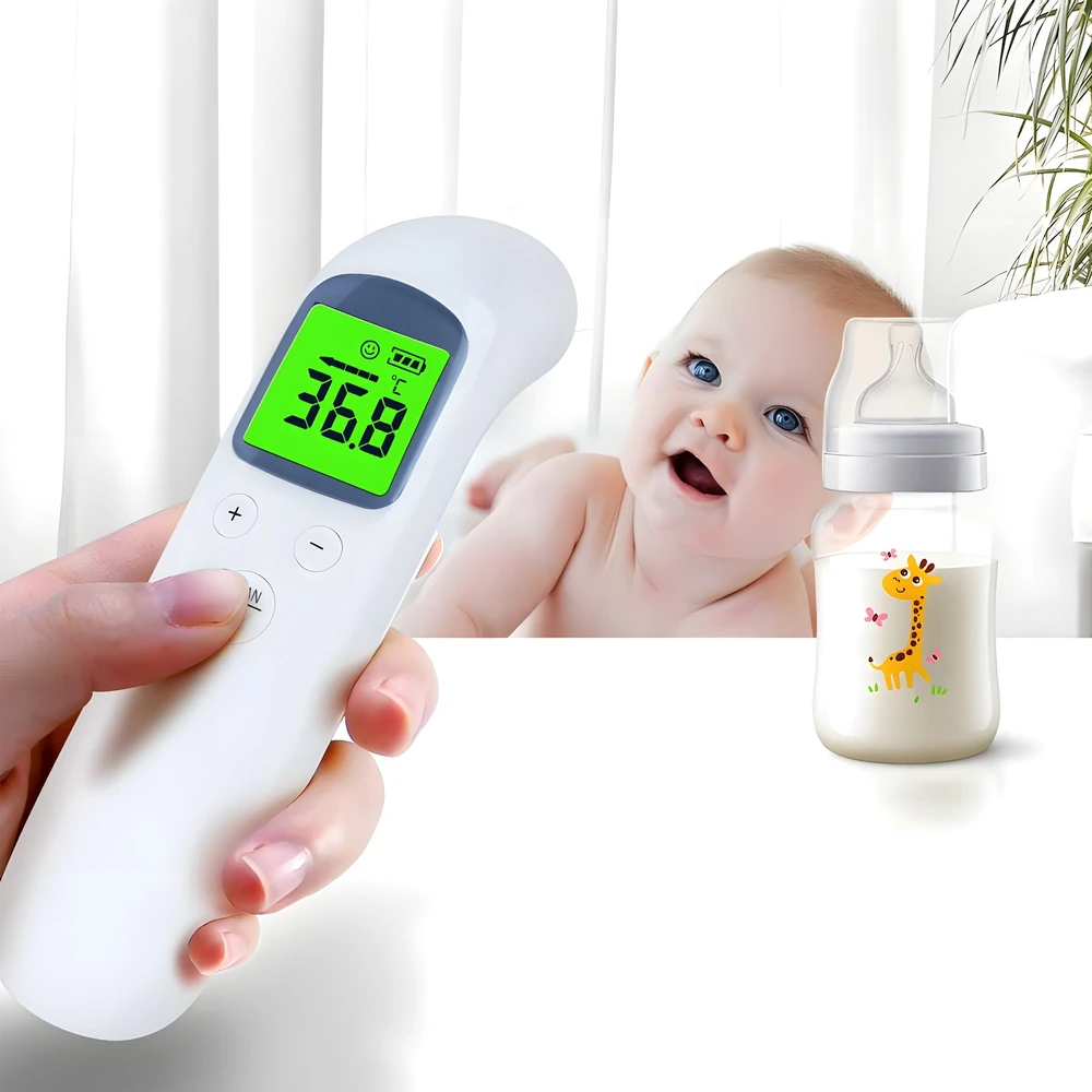 Bekontaktis LCD infraraudonųjų spindulių termometras, elektroninis, tikslus, 3 spalvų