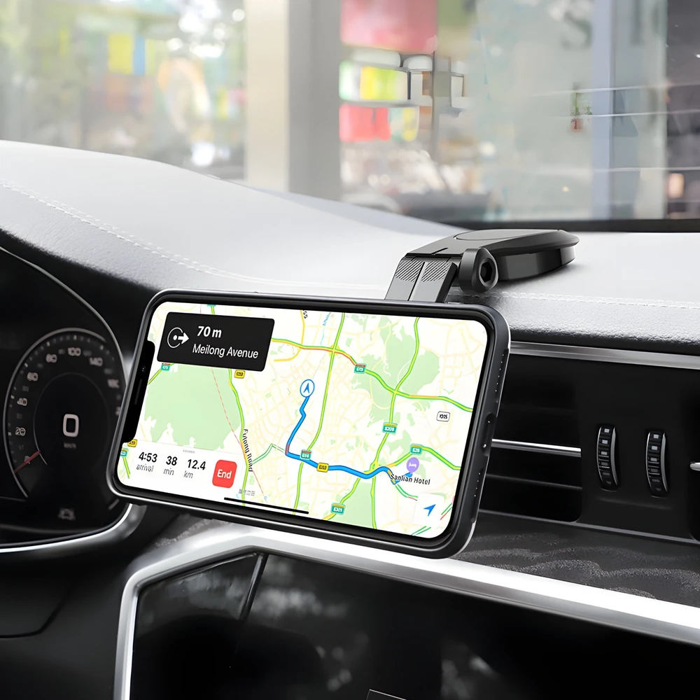 Uchwyt Laikiklis Magnetinis automobilinis telefono laikiklis, magnetas prietaisų skydeliui, kabinai, priekiniam stiklui