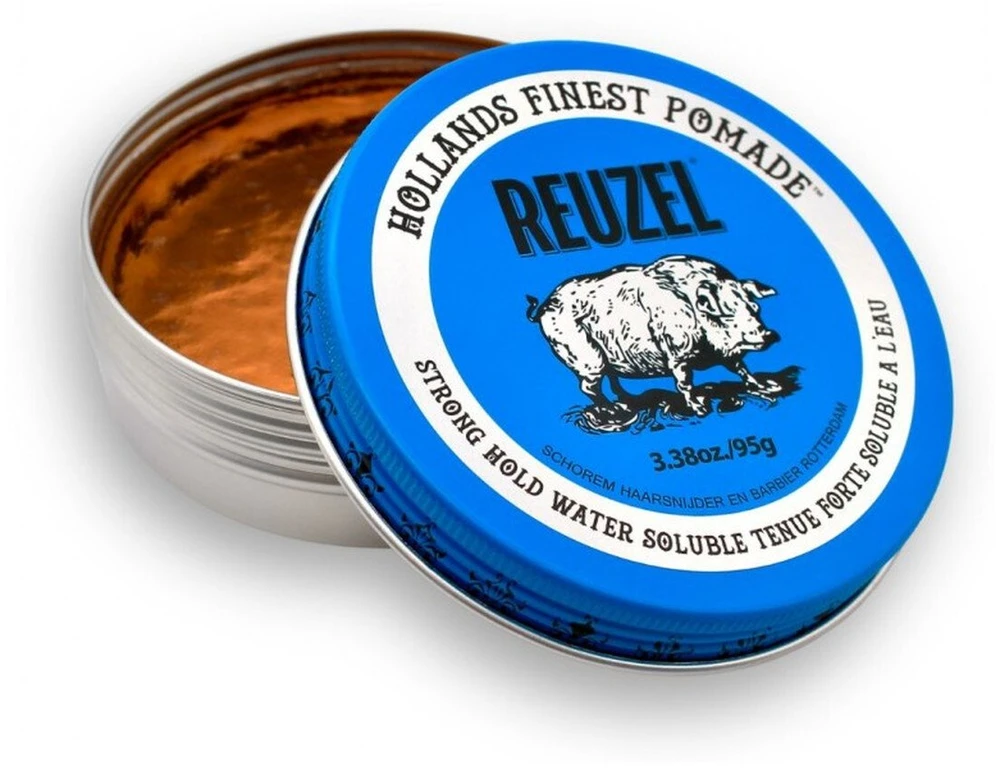 REUZEL - Mėlyna stiprios fiksacijos žvilgesio suteikianti pomada 95 ml
