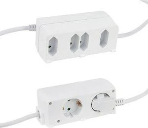 REV Multiple Socket Outlet BiniPlus 6 kartus baltas