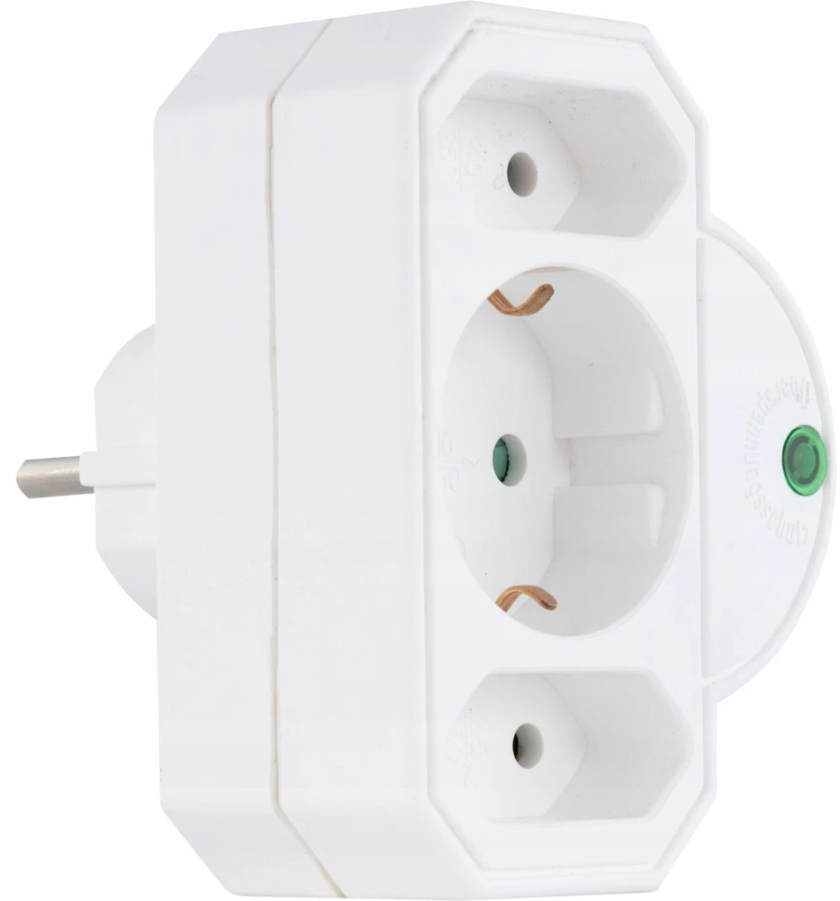 REV REV Steckdosenadapter 3-fach mit Überspannungsschutz, baltas