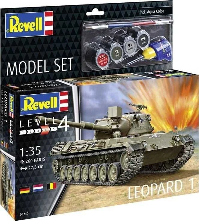 Revell Leopard 1 dovanų rinkinys 1/35 su dažais, klijais ir teptuku (63240)