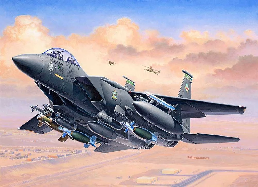 Revell F-15E Strike Eagle 1/144 dovanų rinkinys su bombomis (63972)