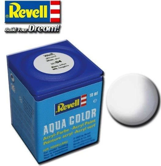 Revell dažai akriliniai aqua color balti blizgūs