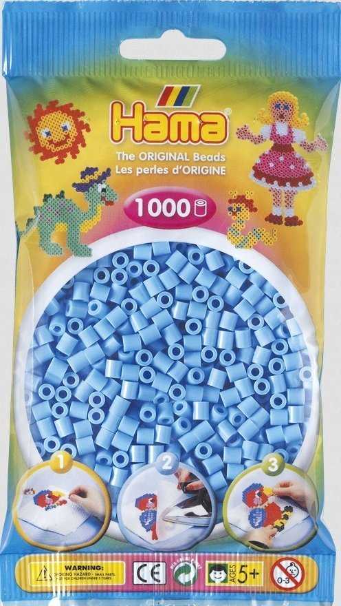 Revell Hama 207-46 midi karoliukai, 1000 vnt., pasteliniai mėlyni
