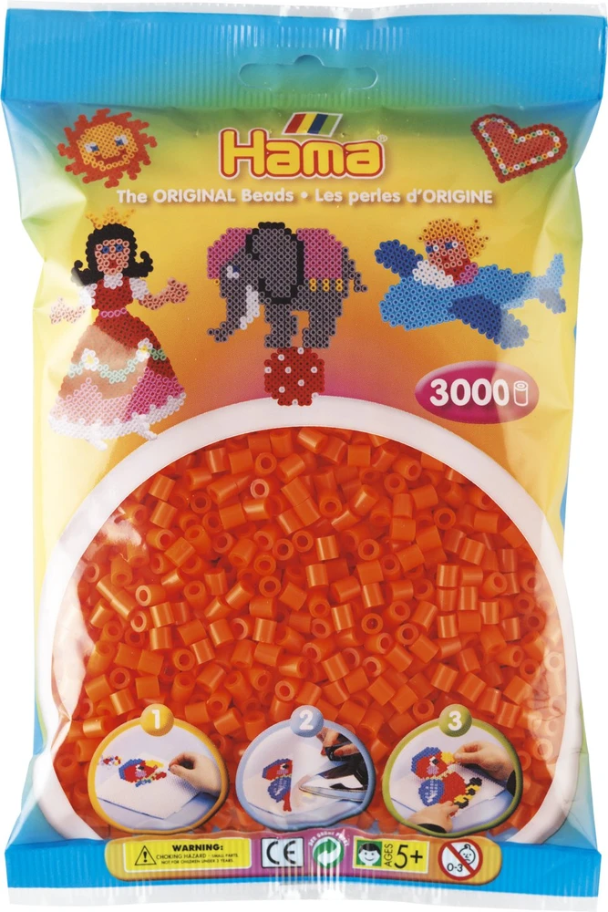 Revell Hama Midi 3000 oranžiniai karoliukai lyginimui