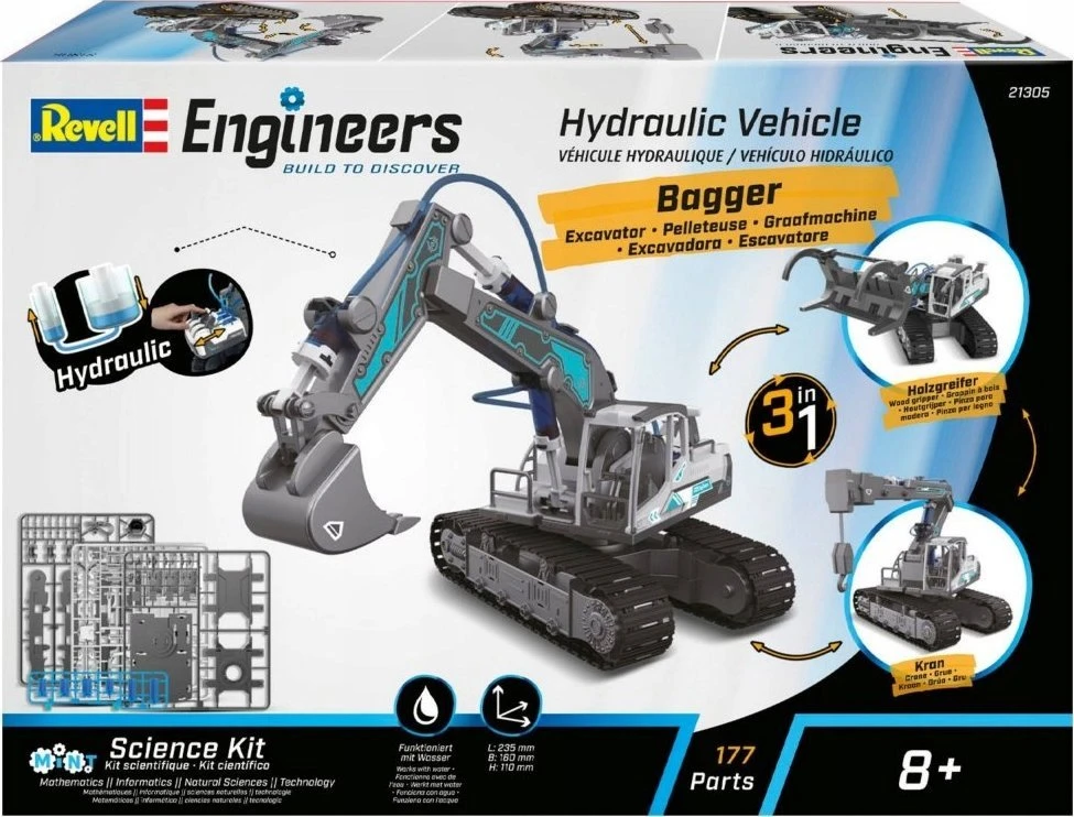 Revell Hidraulinis ekskavatorius 3in1, 1:24 surenkamas modelis (21305)