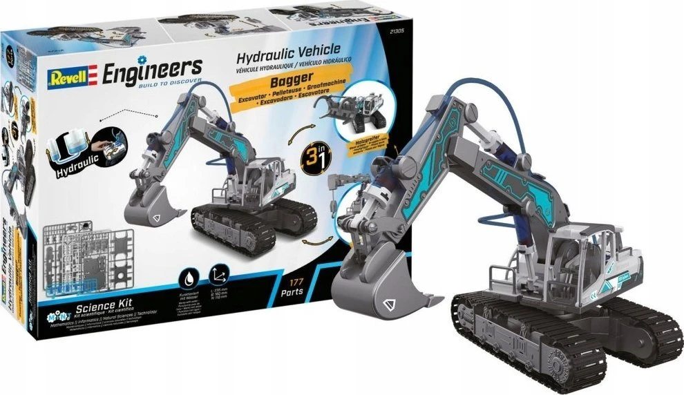 Revell Hidraulinis ekskavatorius 3in1, 1:24 surenkamas modelis (21305)