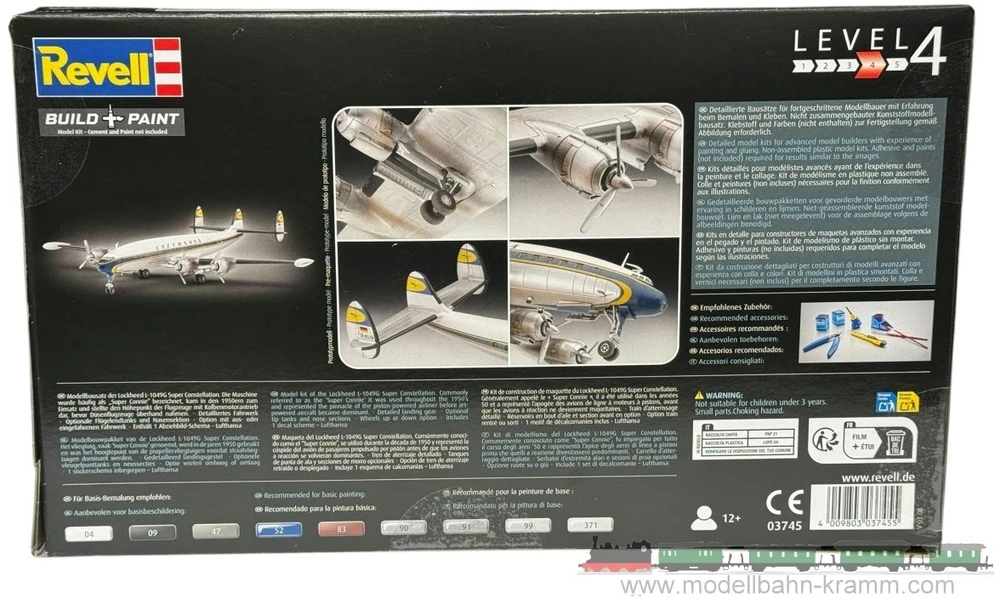 Revell Lockheed Super Constellation Lufthansa lėktuvas 1/144