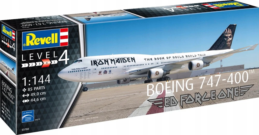 Revell – Boeing 747-400 Iron Maiden Ed Force One, 1/144, 03780
