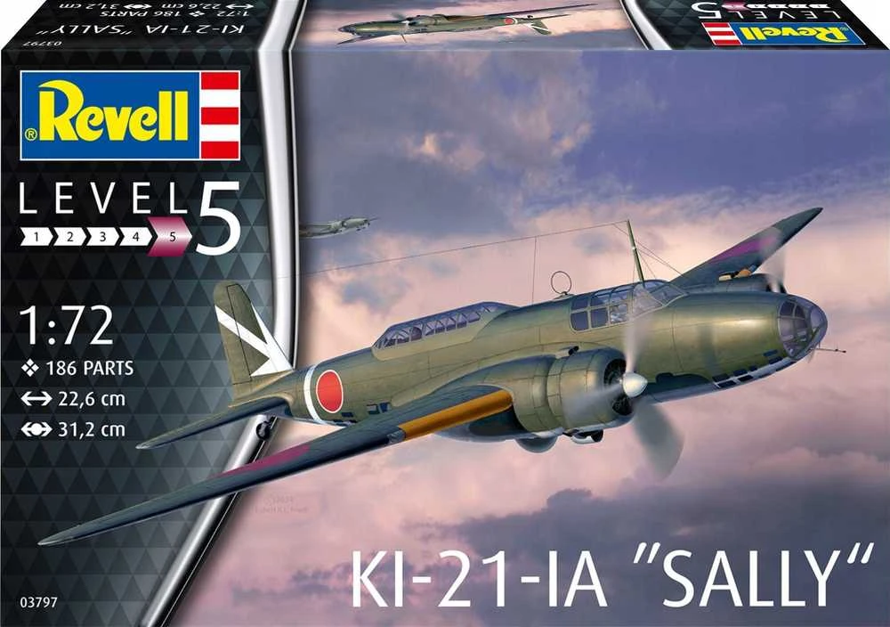 Revell Mitsubishi Ki-21-Ia Sally 1/72 plastikinis lėktuvo modelis