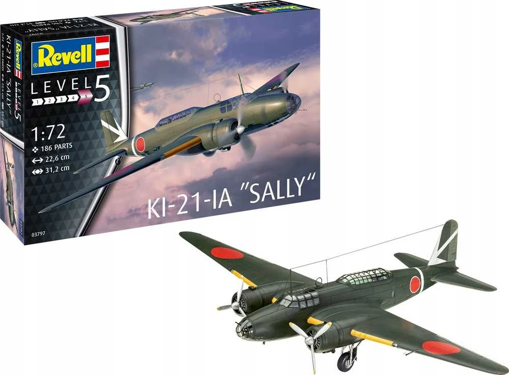 Revell Mitsubishi Ki-21-Ia Sally 1/72 plastikinis lėktuvo modelis