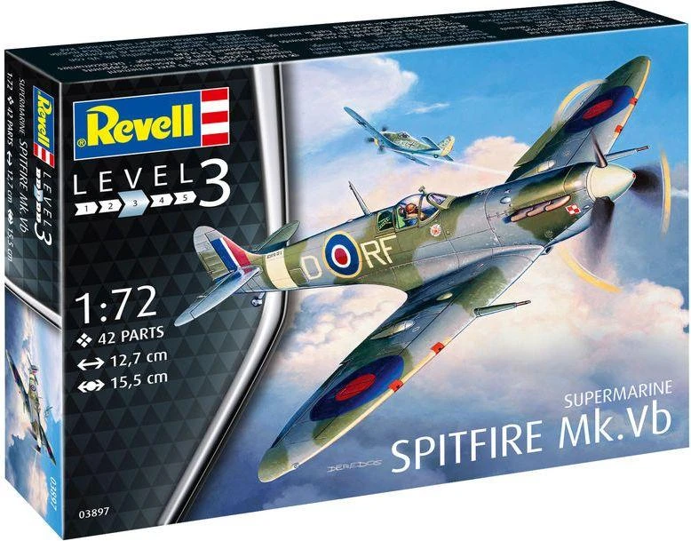 Revell - Spitfire Mk. Vb Dovanų Komplektas, 1/72, 63897