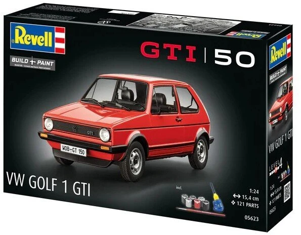 Revell 50 metų Volkswagen Golf 1 GTI 1/24 surenkamas dovanų rinkinys