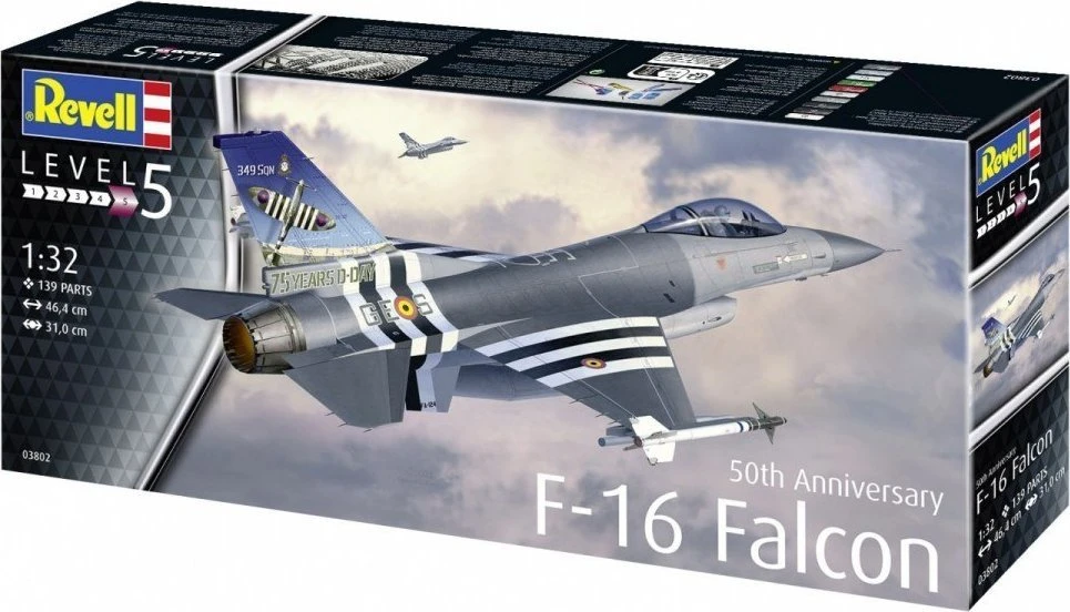Revell – „General Dynamics F-16 Fighting Falcon“ – 50 metų jubiliejus, 1/32, 03802