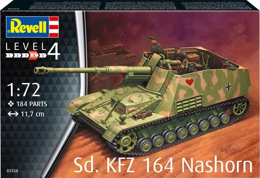 Revell Sd.Kfz. 164 Nashorn 1/72 surenkamas plastikinis modelis (03358)