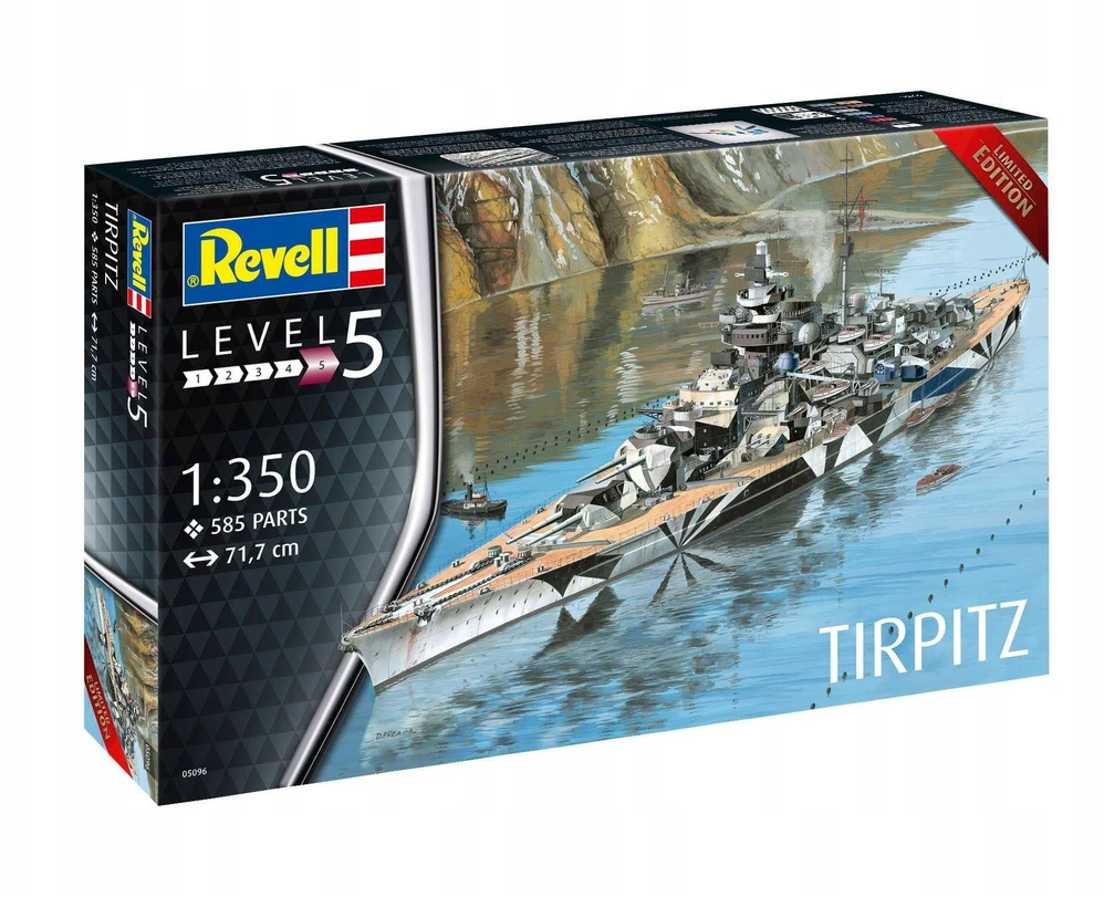 Revell Tirpitz vokiečių mūšio laivas 1/350 plastikinis modelis