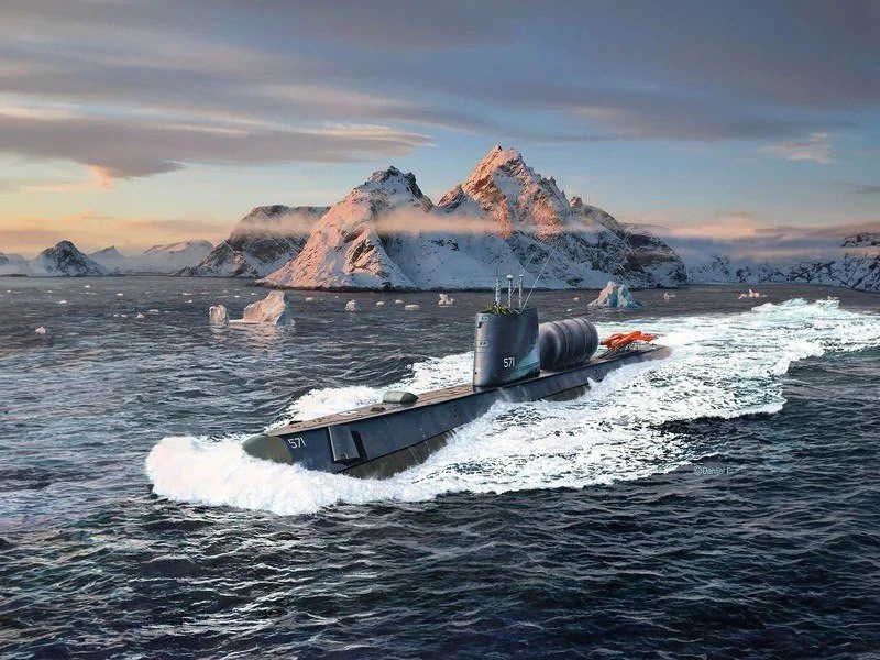 Revell U.S.S. Nautilus povandeninis laivas 1:305 plastikinis modelis 30 cm