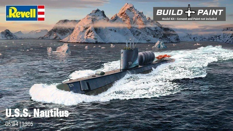 Revell U.S.S. Nautilus povandeninis laivas 1:305 plastikinis modelis 30 cm