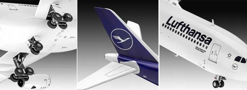 Revell Airbus A340-300 Lufthansa naujas dažymas 1/144 plastikinis rinkinys