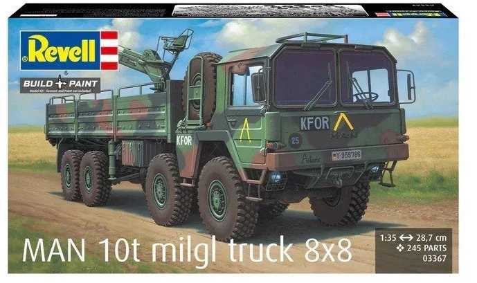 Revell MAN 10 t Milgl 8x8 karinis sunkvežimis 1:35 (03367)