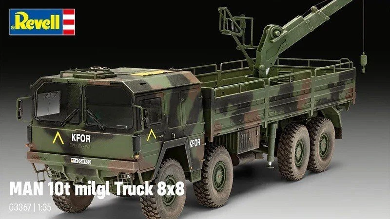 Revell MAN 10 t Milgl 8x8 karinis sunkvežimis 1:35 (03367)