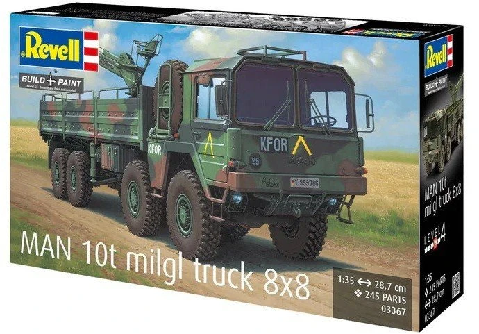 Revell MAN 10 t Milgl 8x8 karinis sunkvežimis 1:35 (03367)