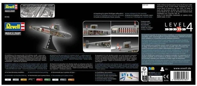 Revell S.S.B. Abraham Lincoln 1:253 laivas su interjeru, 37 cm (05185)