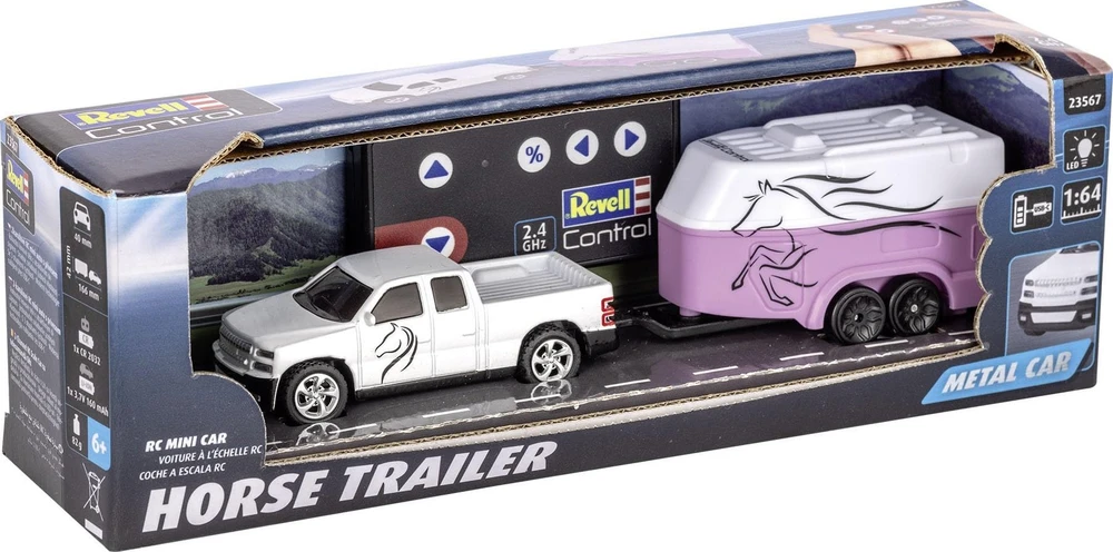 Revell REVELL mini RC automobilis su arklių priekaba, 23567