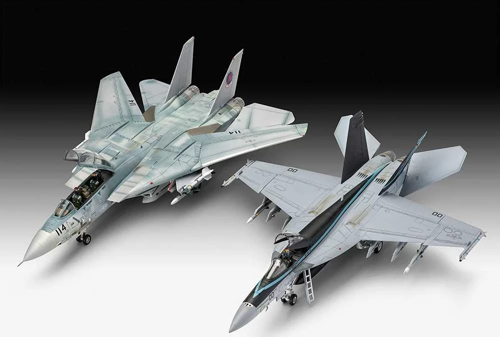 Revell Top Gun Maverick F/A-18E Super Hornet & F-14D Tomcat dovanų rinkinys 1/72