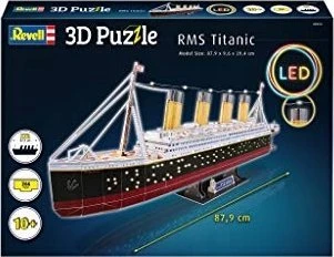 Revell 3D dėlionė RMS Titanic su LED apšvietimu, 266 detalių, 10+