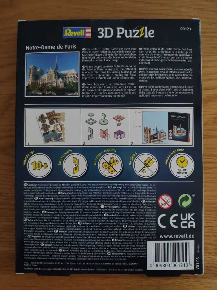 Konstruktorius Revell Notre-Dame de Paris 00121
