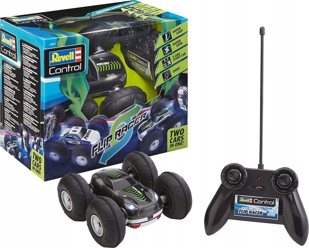 Revell FlipRacer RC dvipusis kaskadinis automobilis su LED, 24634