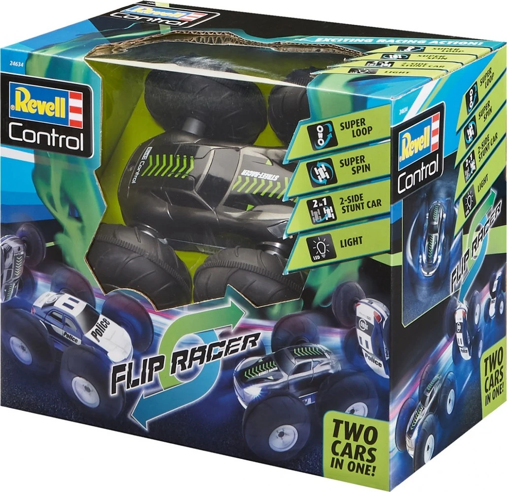 Revell FlipRacer RC dvipusis kaskadinis automobilis su LED, 24634