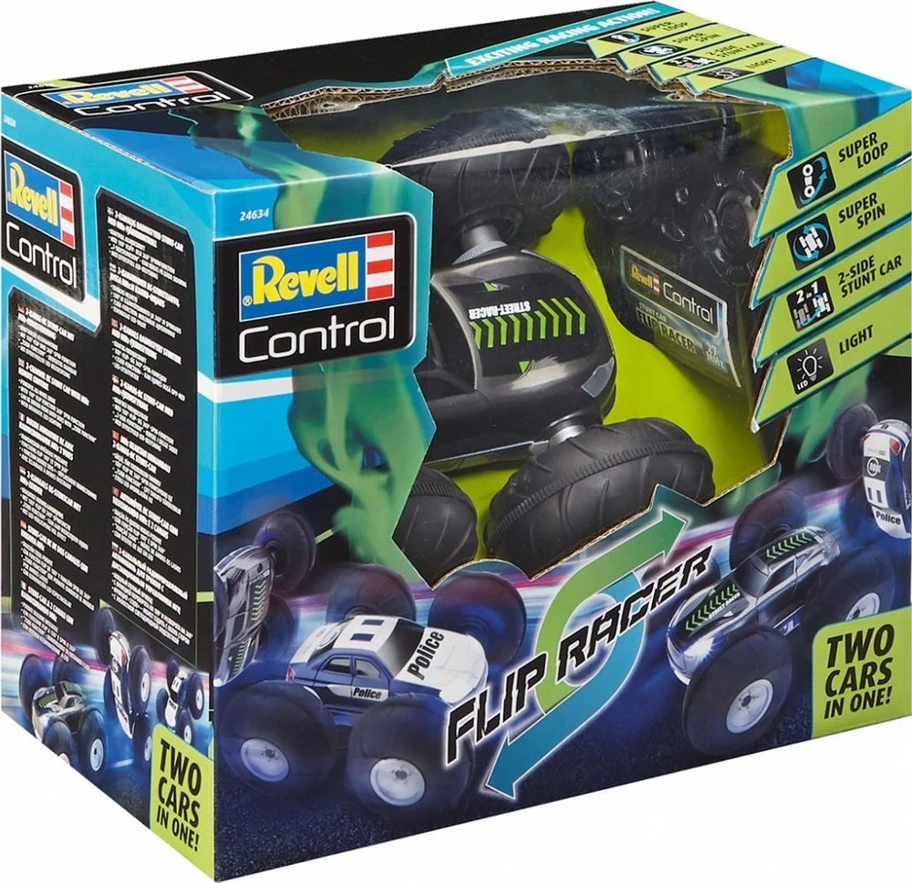 Revell FlipRacer RC dvipusis kaskadinis automobilis su LED, 24634