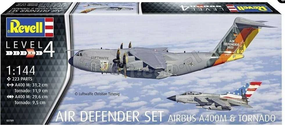 Revell A400M Atlas + Tornado IDS Air Defender 2023 1/144 plastikinis modelis