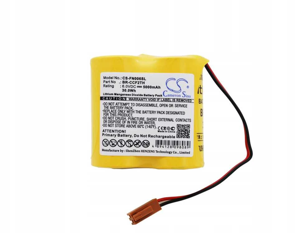 Revers „Cameron Sino Technology“ ličio baterija „Panasonic BR-CCF2TH 6V 5000mAh A06 Control“, A06 serijos Plc, „Fanuc A06“ serija