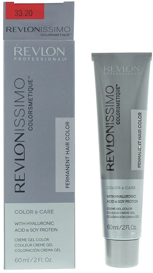 Revlon Revlonissimo Colorsmetique sojų baltymų ilgalaikiai plaukų dažai 33.20 Intensyvi tamsi bordo, 60 ml