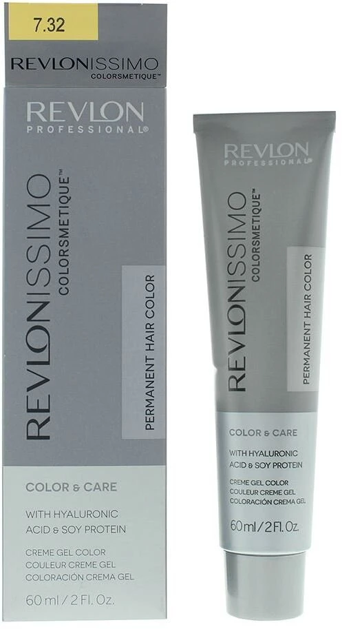 Revlon Revlonissimo Colorsmetique Permanent Hair Dye 7.32 Medium Golden Pearl Skirtas šviesiems plaukams, 60 ml