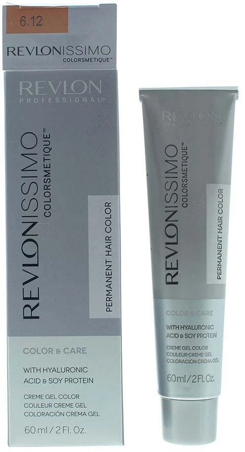 Revlon Revlonissimo Colorsmetique Permanent Hair Dye 6.12 Dark Pearly Skirtas šviesiems plaukams, 60 ml