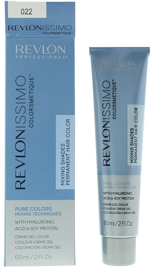 Revlon Revlonissimo Colorsmetique Hyaluronic Acid Permanent Hair Dye 022 Iridescent, 60 ml