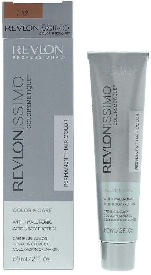 Revlon Revlonissimo Colorsmetique Permanent Hair Dye 7.12 Pearly rusvai gelsvas Skirtas šviesiems plaukams, 60 ml
